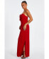 ფოტო #3 პროდუქტის Women's Womens's Scuba Crepe Floral Trim Strap Maxi Dress