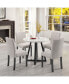 Фото #1 товара 5-Piece Dining Set with Marble-Inspired Table & Ergonomic Chairs