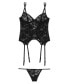 ფოტო #2 პროდუქტის Plus Size Emalyn Bustier & G-String Set