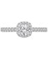 ფოტო #3 პროდუქტის Diamond Halo Engagement Ring (3/4 ct. t.w.) in 14k White Gold