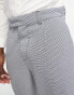 New Look relaxed pleat smart trousers in blue check