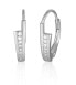 Silver earrings with clear zircons SVLE0592XH2BI00