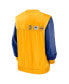 Фото #4 товара Men's White, Gold Seattle Mariners Rewind Warmup V-Neck Pullover Jacket