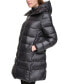 Фото #3 товара Women's Shine Bibbed Hooded Packable Puffer Coat, Created for Macy's