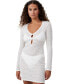 ფოტო #1 პროდუქტის Women's Keyhole Lace Mini Dress