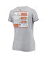 Women's Gray Kansas City Chiefs Super Bowl LVIII Champions Counting Points V-Neck T-shirt