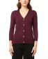 Фото #1 товара Women's V-Neck Button-Front Cardigan