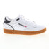 Фото #1 товара Reebok Club C Bulc Mens White Leather Lace Up Lifestyle Sneakers Shoes
