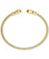 Citrine (1-3/4 ct. t.w.) & White Topaz (3/8 ct. t.w.) Cuff Bangle Bracelet in 14k Gold-Plated Sterling Silver