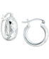 ფოტო #1 პროდუქტის Faceted Small Hoop Earrings, 15mm, Created for Macy's