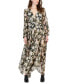 ფოტო #1 პროდუქტის Women's Ayana Floral Print Pleated Maxi Dress