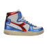 Фото #1 товара Diadora Mi Basket Metallic Pigskin Used High Top Mens Size 10.5 M Sneakers Casu