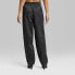 Фото #2 товара Women's High-Rise Toggle Parachute Pants - Wild Fable Black L