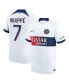 Фото #1 товара Men's Kylian Mbappe White Paris Saint-Germain 2023/24 Away Stadium Replica Player Jersey