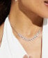 ფოტო #2 პროდუქტის 18k Gold-Plated Pink Cubic Zirconia & Stone Statement Necklace, 15" + 3" extender, Created for Macy's