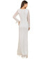 Фото #2 товара Women's Long Sleeve Fringe Bridal Gown