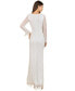 Women's Long Sleeve Fringe Bridal Gown