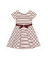 Фото #1 товара Little Girls Organic Short Sleeve Lightweight Knit Skater Dress