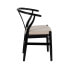 Dining Chair Black Beige 53 x 55 x 80 cm