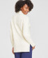 Фото #2 товара Women's Turtleneck Waffle-Knit Tunic Sweater, Created for Macy's