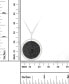 Фото #3 товара Macy's black Spinel Circle Cluster 18" Pendant Necklace in Sterling Silver