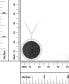 ფოტო #3 პროდუქტის Black Spinel Circle Cluster 18" Pendant Necklace in Sterling Silver