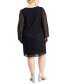 Фото #2 товара Plus Size Sequined Lace Sheath Dress