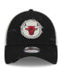 Men's Black Chicago Bulls 2024 NBA All-Star Game Rally Drive Distressed Patch 9TWENTY Trucker Adjustable Hat