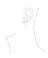 Celestial Crescent Moon Stars Double Pierced Cartilage Ear Lobe Helix Chain & Ball Ear Stud Earrings For Women Body Piercing .925 Sterling Silver