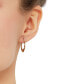 Small Polished Ridge Hoop Earrings in 14k Gold