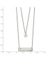 Фото #3 товара Chisel heart and Bar Multi Strand Cable Chain Necklace