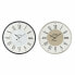 Фото #1 товара Настенное часы DKD Home Decor Серый Бежевый Железо Деревянный MDF 60 x 5 x 60 cm (2 штук)