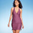 Women's Convertible Side-Tunneled Swim Dress - Kona Sol™ Purple M