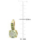 ფოტო #3 პროდუქტის Green Quartz (11-5/8 ct. t.w.) & Peridot (3/4 ct. t.w.) Leverback Drop Earrings in 18k Gold-Plated Sterling Silver