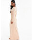 Фото #4 товара Women's Stone Slinky Long Sleeve Maxi Dress