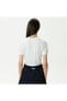 Фото #4 товара Sportswear Air Slim-Fit Printed Cropped Short-Sleeve Beyaz Kadın T-shirt