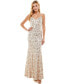 ფოტო #1 პროდუქტის Juniors' Sequined Lace Gown