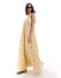 Фото #1 товара ASOS DESIGN premium broderie maxi dress in beige