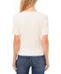 Фото #2 товара Women's Cotton Cable-Knit Short-Sleeve Sweater