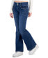 ფოტო #3 პროდუქტის Juniors' Two-Button Low-Rise Flare-Leg Jeans