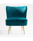 Фото #3 товара 25" Wide Upholstered Tufted Velvet Accent Chair With Metal Leg