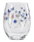 Фото #2 товара Breezy Floral Stemless Wine Glasses, Set of 4