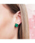 ფოტო #3 პროდუქტის Large Malachite Clover Stud Earrings
