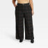 Women's High-Rise Wide Leg Trouser Pants - Ava & Viv Black 22