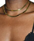 ფოტო #3 პროდუქტის 18k Gold Plated Anti-Tarnish Herringbone Necklace