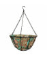 Фото #1 товара Hanging Basket with Blue, Brown Fabric Coco Liner 14