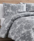 Фото #2 товара Одеяло Kenneth Cole New York сливовый с цветочным узором 3 шт., для двуспальной кровати.