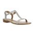 Фото #2 товара VANELi Blonde Metallic TStrap Womens Silver Casual Sandals BLONDE-312590