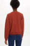 Kadın Turuncu Yazı Baskılı Sweatshirt M3658AZ.19WN.OG403