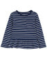 Toddler Striped Peplum Top 2T